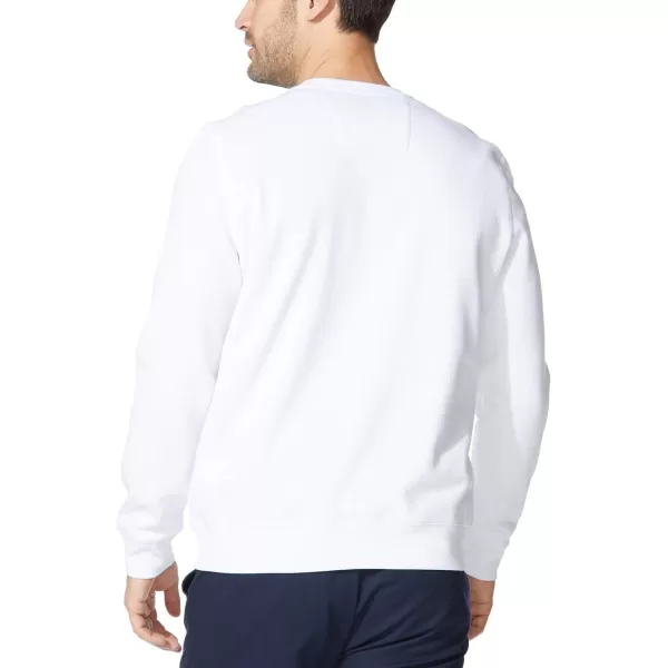 Nautica Mens Basic Crew Neck Fleece SweatshirtBright White