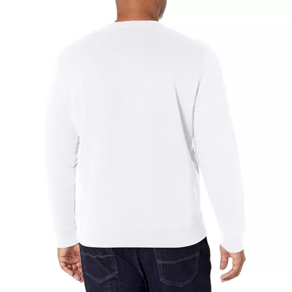 Nautica Mens Basic Crew Neck Fleece SweatshirtBright White