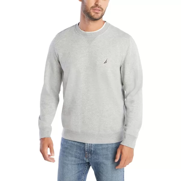 Nautica Mens Basic Crew Neck Fleece SweatshirtGrey Heather