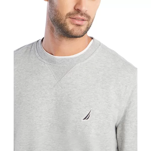 Nautica Mens Basic Crew Neck Fleece SweatshirtGrey Heather