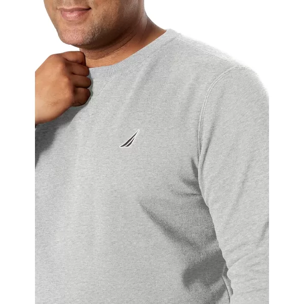 Nautica Mens Basic Crew Neck Fleece SweatshirtGrey Heather