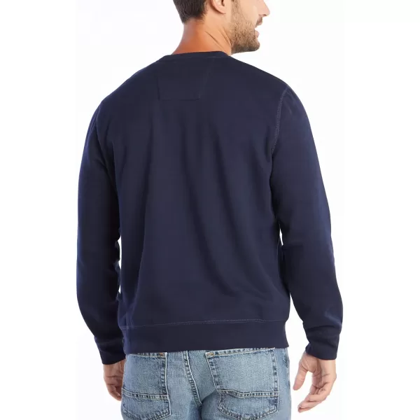 Nautica Mens Basic Crew Neck Fleece SweatshirtNavy