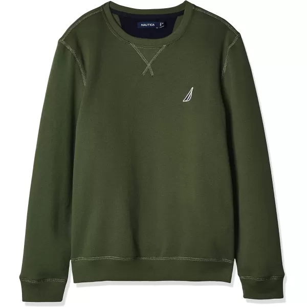 Nautica Mens Basic Crew Neck Fleece SweatshirtPine Forest