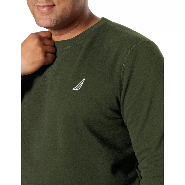 Nautica Mens Basic Crew Neck Fleece SweatshirtPine Forest