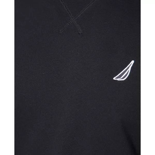 Nautica Mens Basic Crew Neck Fleece SweatshirtTrue Black