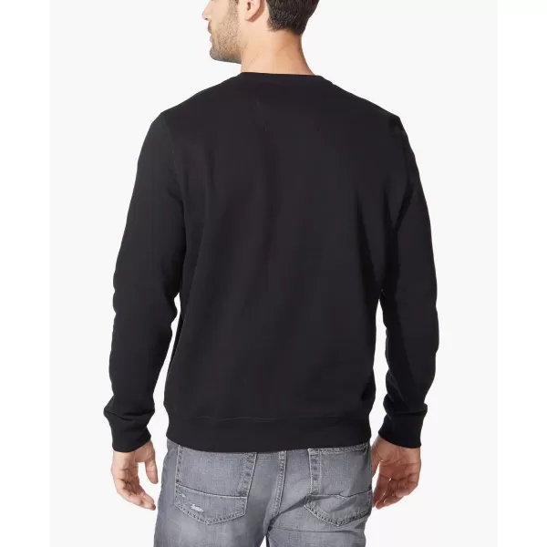 Nautica Mens Basic Crew Neck Fleece SweatshirtTrue Black