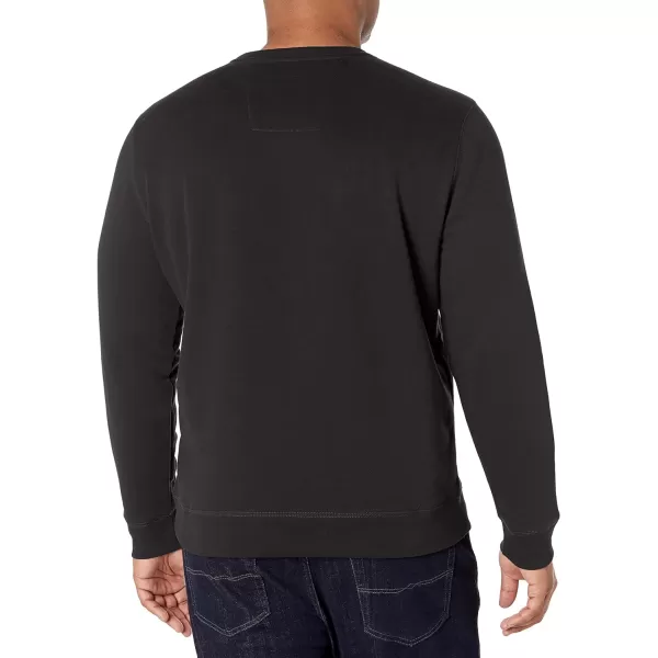 Nautica Mens Basic Crew Neck Fleece SweatshirtTrue Black