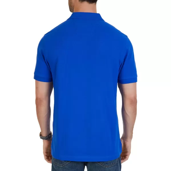 Nautica Mens Big  Tall Short Sleeve Stretch Solid Deck Polo ShirtBright Cobalt