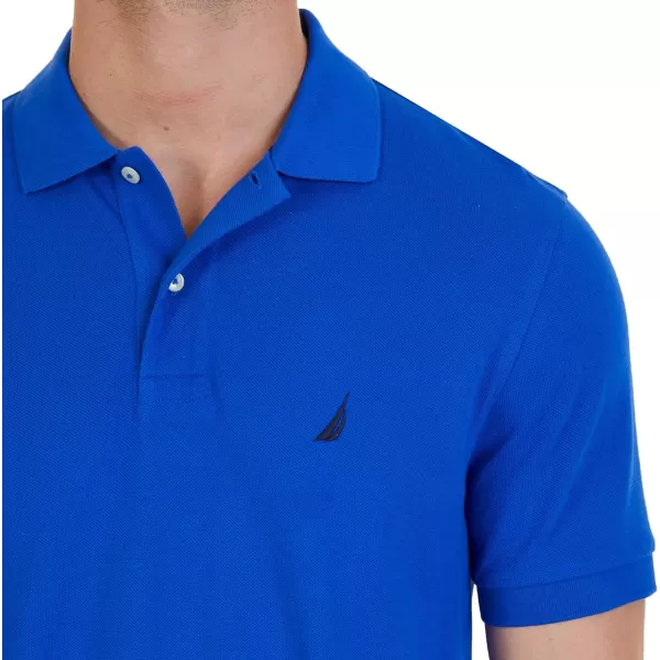 Nautica Mens Big  Tall Short Sleeve Stretch Solid Deck Polo ShirtBright Cobalt