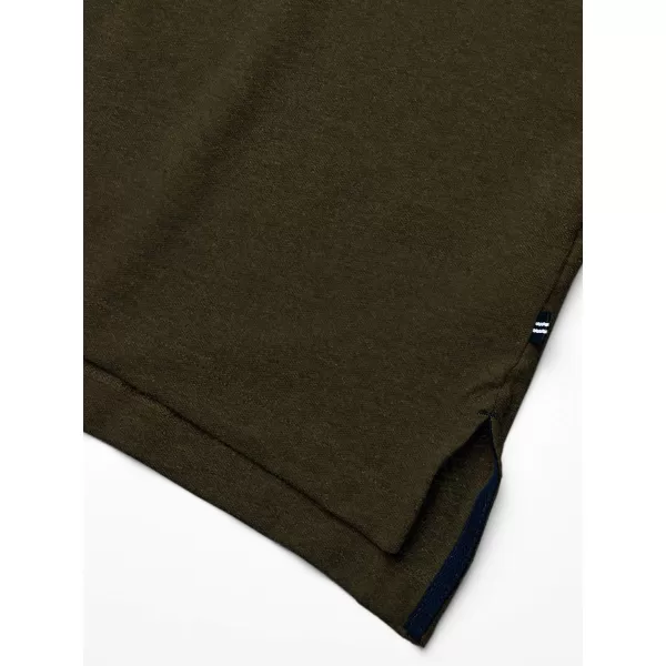 Nautica Mens Big  Tall Short Sleeve Stretch Solid Deck Polo ShirtCoastal Olive Heather