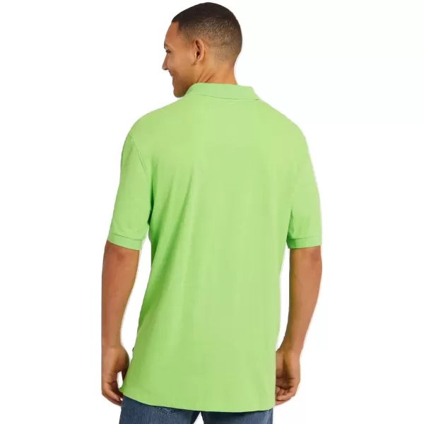 Nautica Mens Big  Tall Short Sleeve Stretch Solid Deck Polo ShirtLime Surf