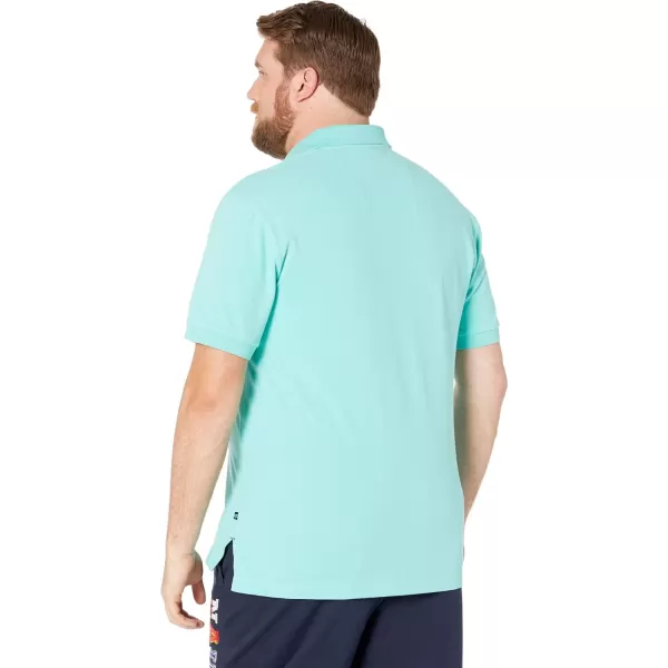 Nautica Mens Big  Tall Short Sleeve Stretch Solid Deck Polo ShirtPoolside Aqua