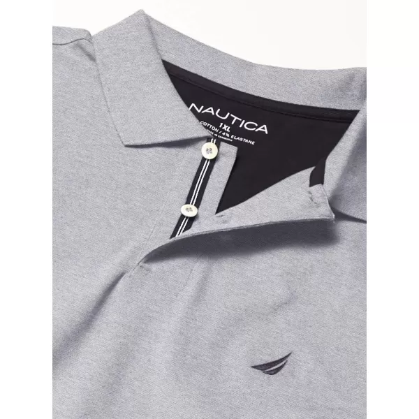 Nautica Mens Big amp Tall Stretch Pique PoloDeep Anchor Heather