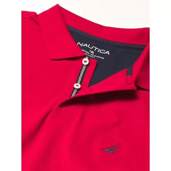 Nautica Mens Big amp Tall Stretch Pique PoloNautica Red