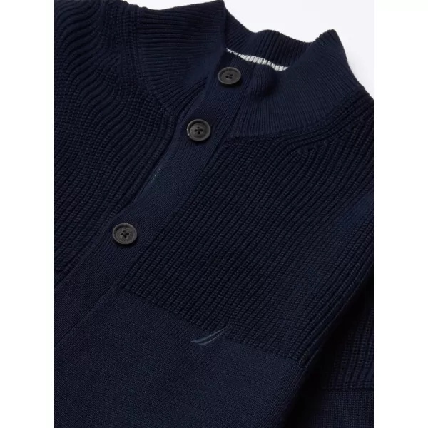 Nautica Mens Big and Tall Classic Fit Knit CardiganNavy