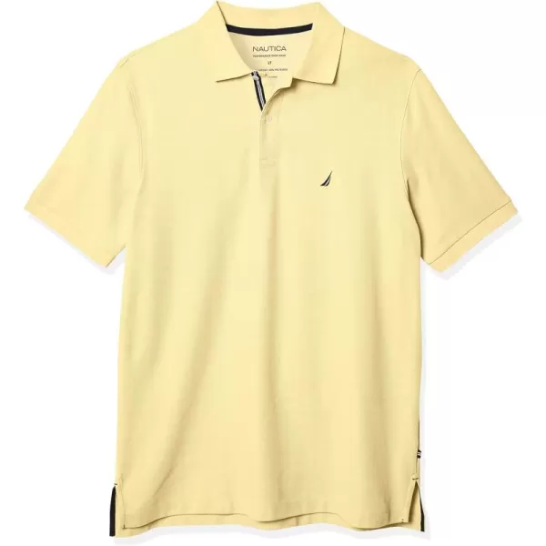 Nautica Mens Big and Tall Classic Fit Short Sleeve Solid Performance Deck Polo ShirtCorn