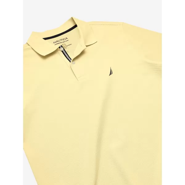 Nautica Mens Big and Tall Classic Fit Short Sleeve Solid Performance Deck Polo ShirtCorn