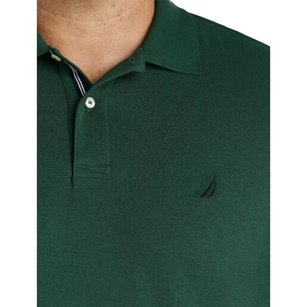 Nautica Mens Big and Tall Classic Fit Short Sleeve Solid Performance Deck Polo ShirtTidal Green