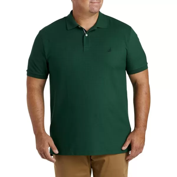 Nautica Mens Big and Tall Classic Fit Short Sleeve Solid Performance Deck Polo ShirtTidal Green