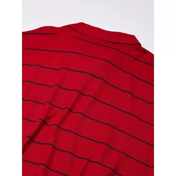 Nautica Mens Big and Tall Classic Short Sleeve Striped Polo ShirtNautica Red