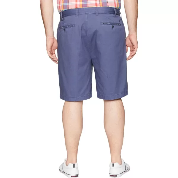 Nautica Mens Big and Tall Cotton Twill Flat Front Chino ShortBlue Indigo