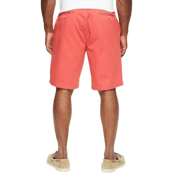 Nautica Mens Big and Tall Cotton Twill Flat Front Chino ShortSailor Red