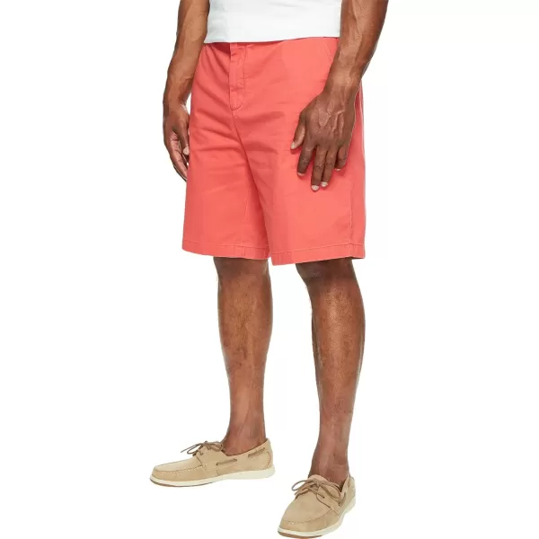 Nautica Mens Big and Tall Cotton Twill Flat Front Chino ShortSailor Red