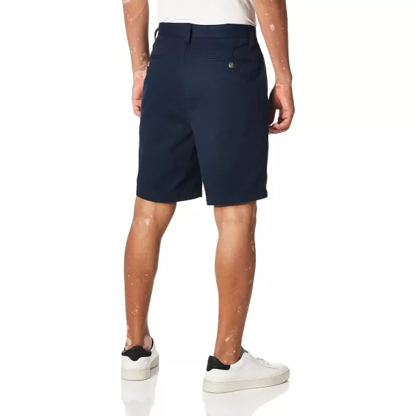 Nautica Mens Big and Tall Cotton Twill Flat Front Chino ShortTrue Navy