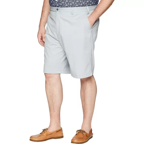 Nautica Mens Big and Tall Cotton Twill Flat Front Chino ShortTrue Quarry