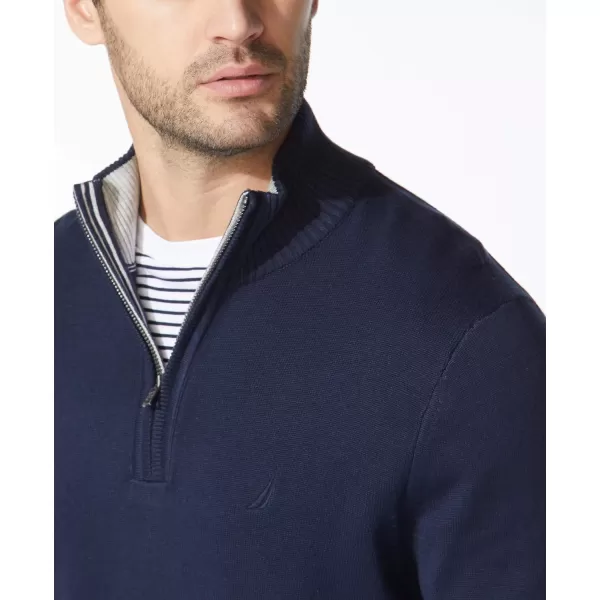 Nautica Mens Big and Tall Navtech QuarterZip SweaterNavy