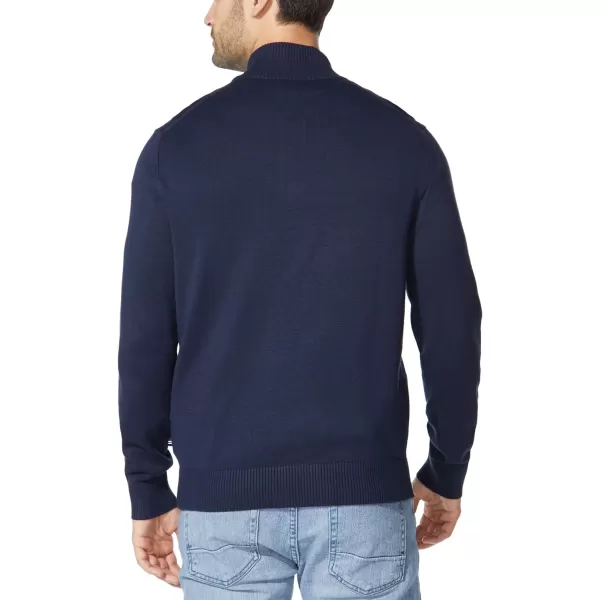 Nautica Mens Big and Tall Navtech QuarterZip SweaterNavy