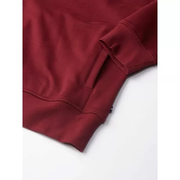 Nautica Mens Big and Tall QuarterZip Knit SweaterZinfandel