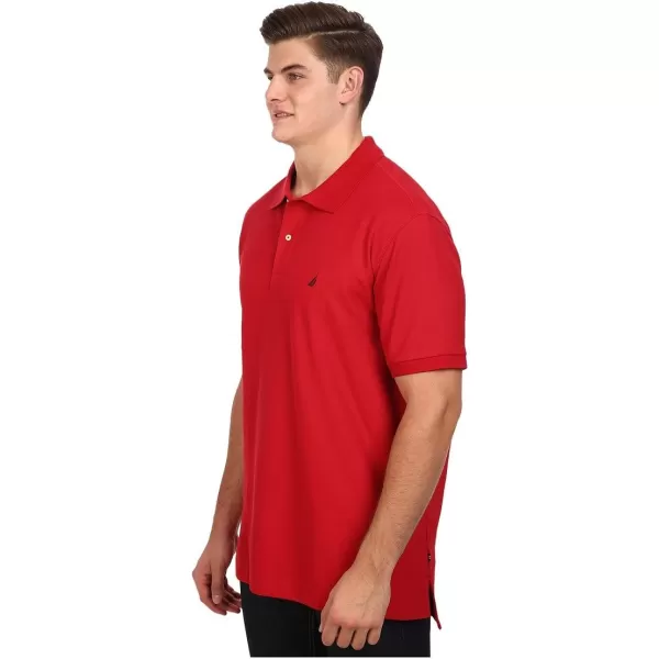 Nautica Mens Big and Tall Short Sleeve Solid Deck Polo ShirtNautical Red