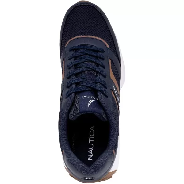 Nautica Mens Casual LaceUp Fashion Sneakers Oxford Comfortable Walking ShoeNavy Cognacoutfall 4