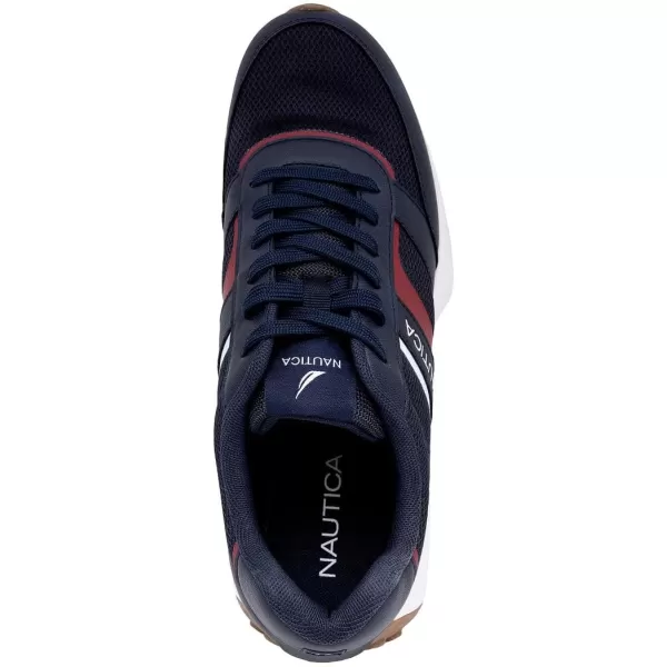 Nautica Mens Casual LaceUp Fashion Sneakers Oxford Comfortable Walking ShoeNavy Redoutfall 4