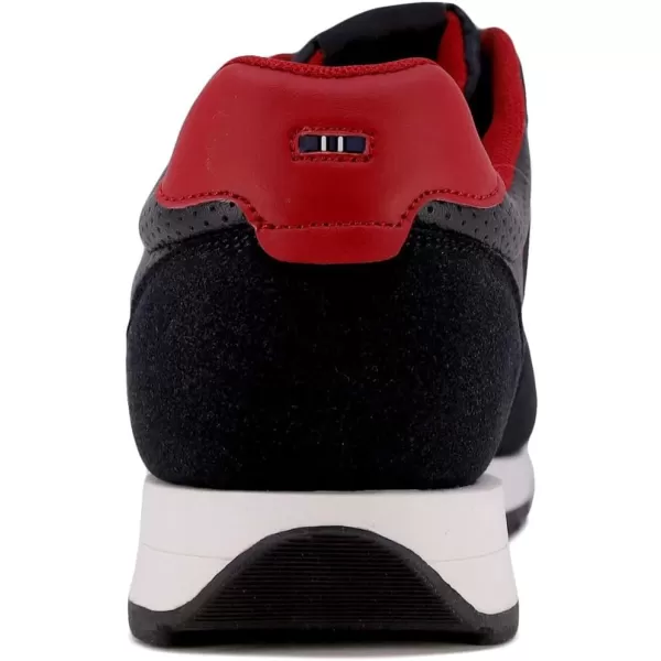 Nautica Mens Casual LaceUp Fashion Sneakers Oxford Comfortable Walking ShoeOutfall Perfblack Red