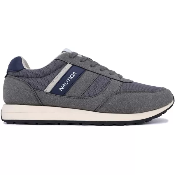 Nautica Mens Casual LaceUp Fashion Sneakers Oxford Comfortable Walking ShoeOutfallgrey Navy