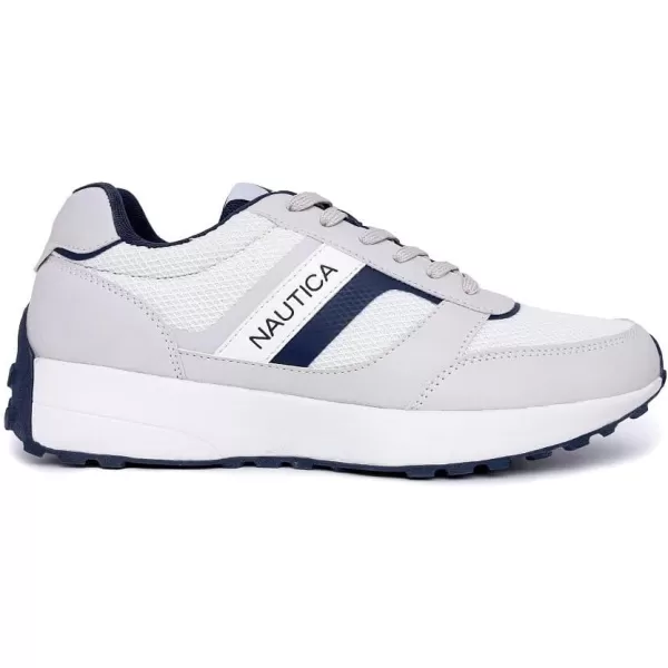 Nautica Mens Casual LaceUp Fashion Sneakers Oxford Comfortable Walking ShoeWhite Navyoutfall 4