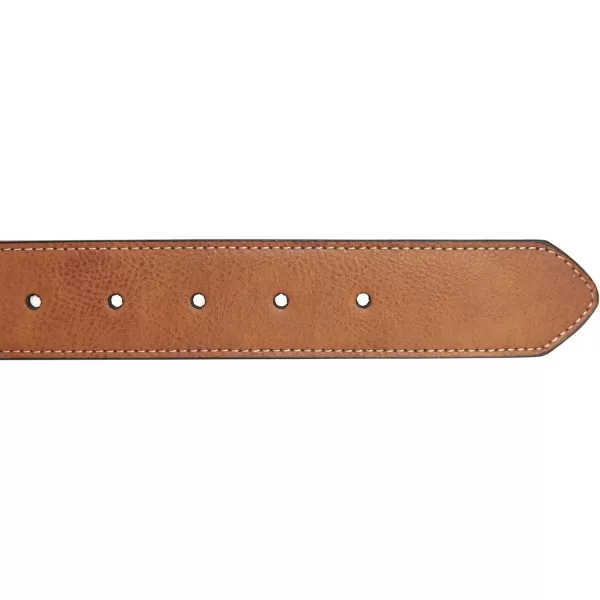 Nautica Mens Casual Padded Leather Belt with Signature OrnamentCasual Jean  Tan