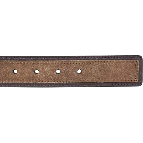 Nautica Mens Casual Padded Leather Belt with Signature OrnamentCasual Overlay  Tan