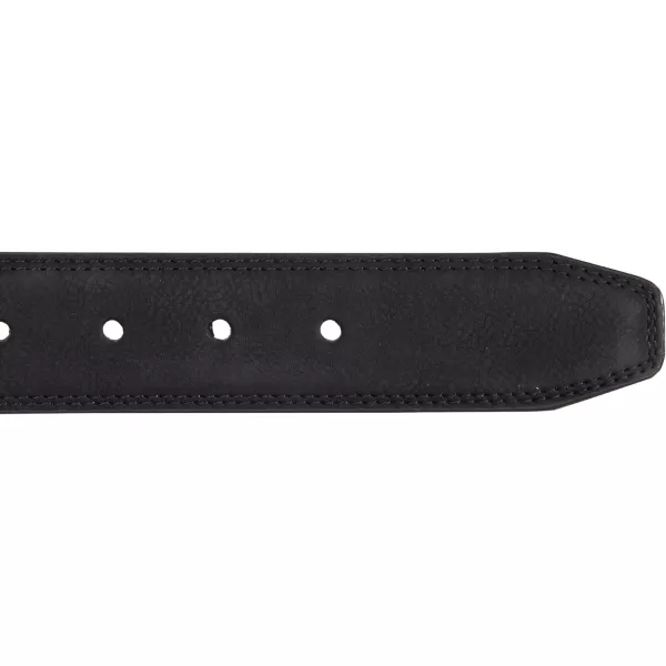 Nautica Mens Casual Padded Leather Belt with Signature OrnamentPadded Leather  Black