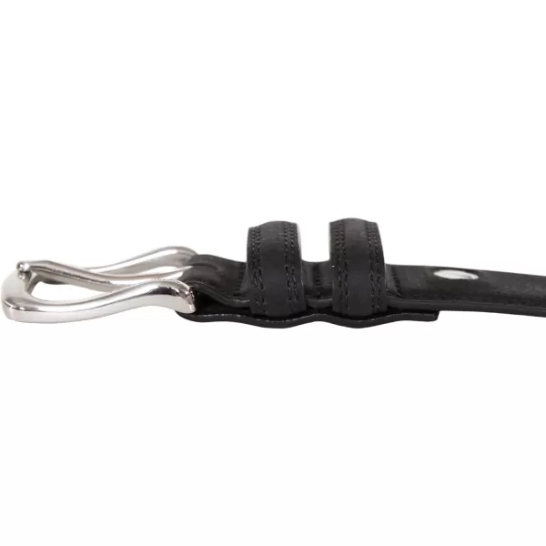 Nautica Mens Casual Padded Leather Belt with Signature OrnamentPadded Leather  Black