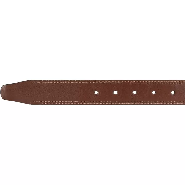 Nautica Mens Casual Padded Leather Belt with Signature OrnamentReversible Double Stitch  BlackBrown