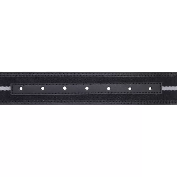 Nautica Mens Casual Padded Leather Belt with Signature OrnamentReversible Ribbon  Black