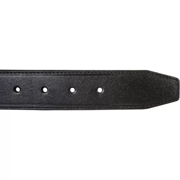 Nautica Mens Casual Padded Leather Belt with Signature OrnamentSignature Engraved  Black