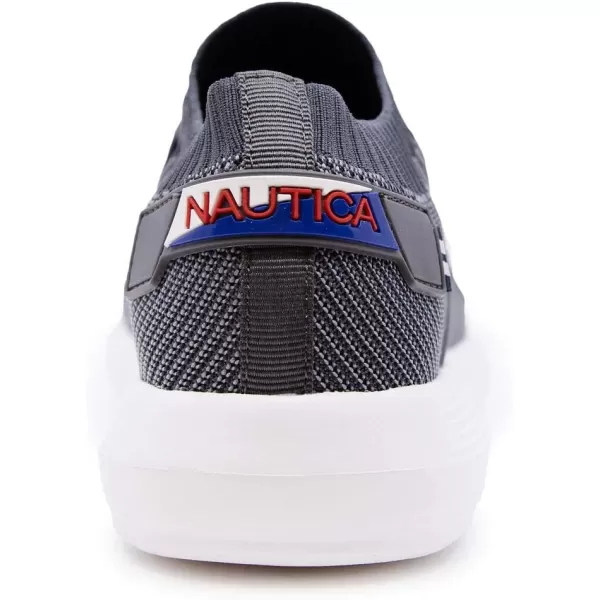 Nautica Mens Casual SlipOn Fashion SneakersWalking ShoesLightweight JoggersCharoalGrey Crawford