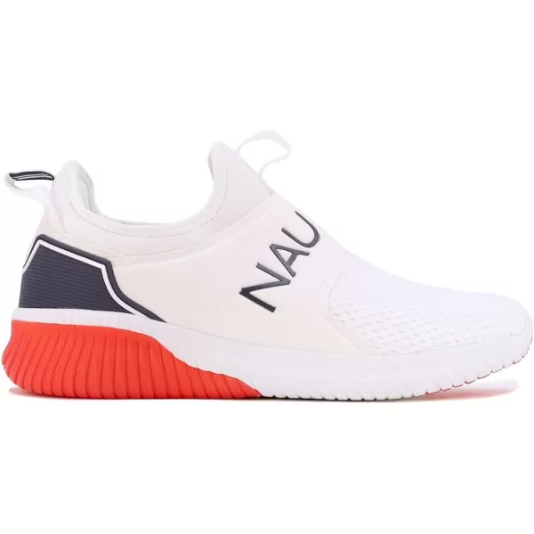 Nautica Mens Casual SlipOn Fashion SneakersWalking ShoesLightweight JoggersCoasterwhite Navy