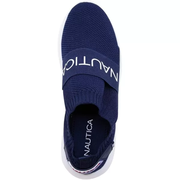 Nautica Mens Casual SlipOn Fashion SneakersWalking ShoesLightweight JoggersCrawfordnavy