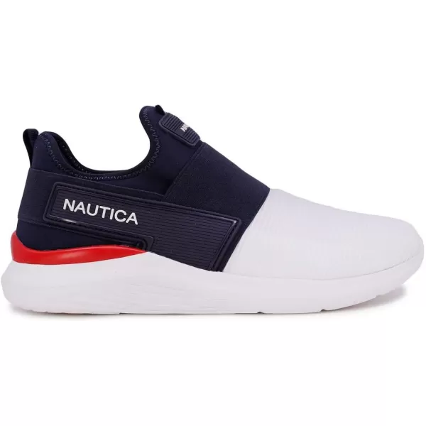 Nautica Mens Casual SlipOn Fashion SneakersWalking ShoesLightweight JoggersDarmonwhiteNavy