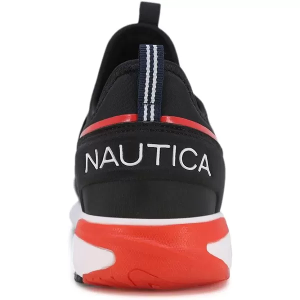 Nautica Mens Casual SlipOn Fashion SneakersWalking ShoesLightweight JoggersZentoblack Red